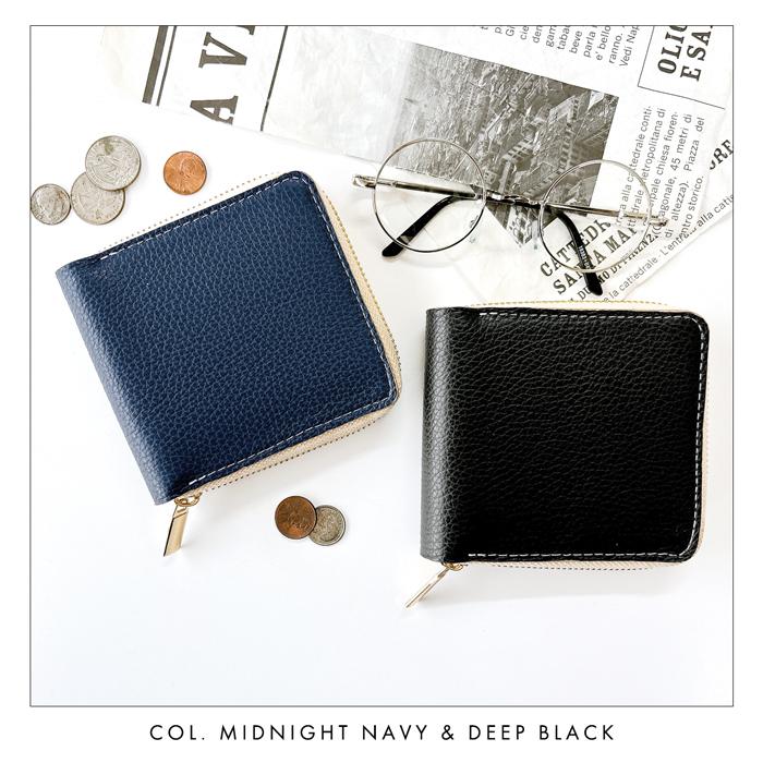 本革 財布 レディース 二つ折り財布 ラウンドファスナー ラウンド型