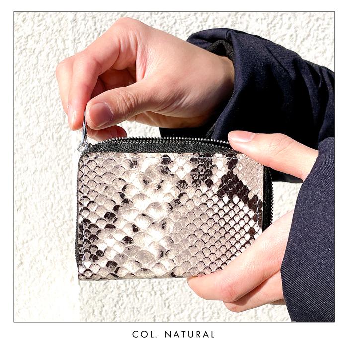 未使用級 ダイヤモンドパイソン 本革 コンパクト ウォレット 黒 KANE-M 未使用級 ダイヤモンドパイソン 本革 コンパクト ウォレット 黒