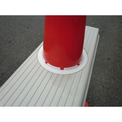 カラーコーン用看板 白無地 全面反射 取付キャップ付（コーンサイン、サインパネル、コーン標識、コーン看板） |  | 02