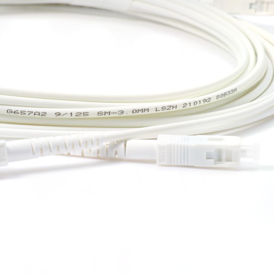 光ファイバーケーブル 3m 白 SCコネクタ 光回線ケーブル 光コンセント