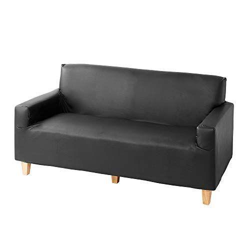 保障できる フェイクレザー ソファーカバー 3人掛け 肘あり レザー風 合皮 伸縮 汚れ防止 ソファー保護 三人掛け ソファカバー ブラック 最高の Atempletonphoto Com