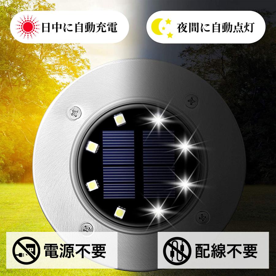 64 Off ソーラーライト 屋外 おしゃれ 明るい ガーデンライト 埋め込み 自動点灯 防水 8led 庭 置き型 電球色 防犯 Aynaelda Com