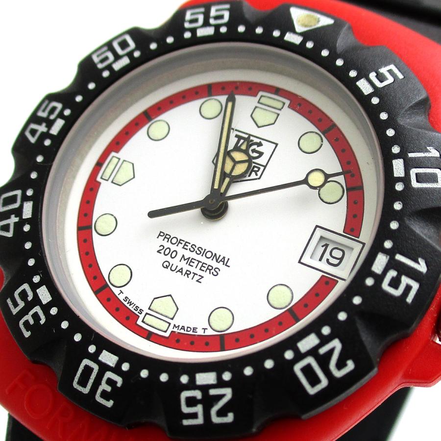 タグホイヤー 時計 フォーミュラ ワン メンズ 黒 赤 白文字盤 385 513 Heuer フォーミュラ1 ヴィンテージ 腕時計 レア レオン 通販 Yahoo ショッピング