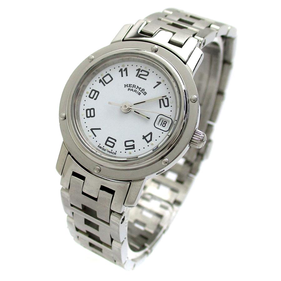 販売を販売 腕時計 白文字盤 時計 レディース シルバー クリッパー クォーツ エルメス Hermes Cl4 210 8uvn 優待価格 Jeromejack Fr