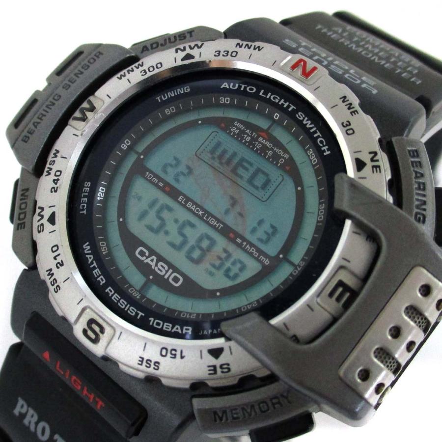 カシオ 時計 プロトレック フィッシングギア メンズ コンパス PRT-40FGJ 時計 CASIO PRO TREK 腕時計 気圧 温度 Fishing Gear レア｜leonshop