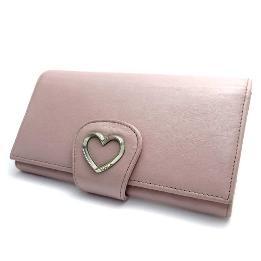 フルラ 財布 レディース 長財布 レザー 折り財布 ハート ピンク FURLA 
