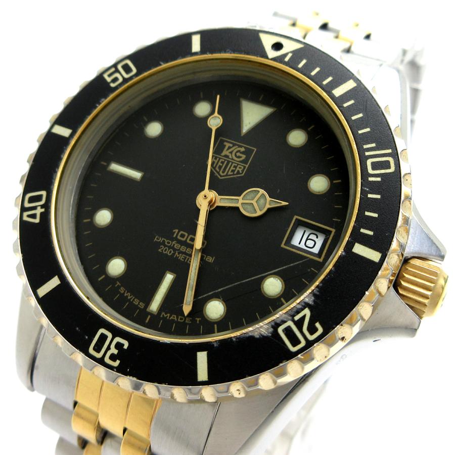 タグホイヤー 腕時計 プロフェッショナル200 ブラック シルバー ゴールド
