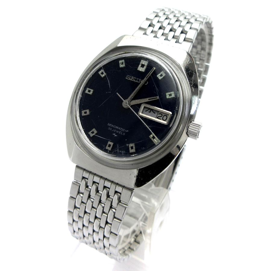 SEIKO デイデイト ネイビー 電池交換済 洗浄済 箱付 美品 SEIKO（セイコー） 時計 マチック P オートマチック メンズ デイデイト
