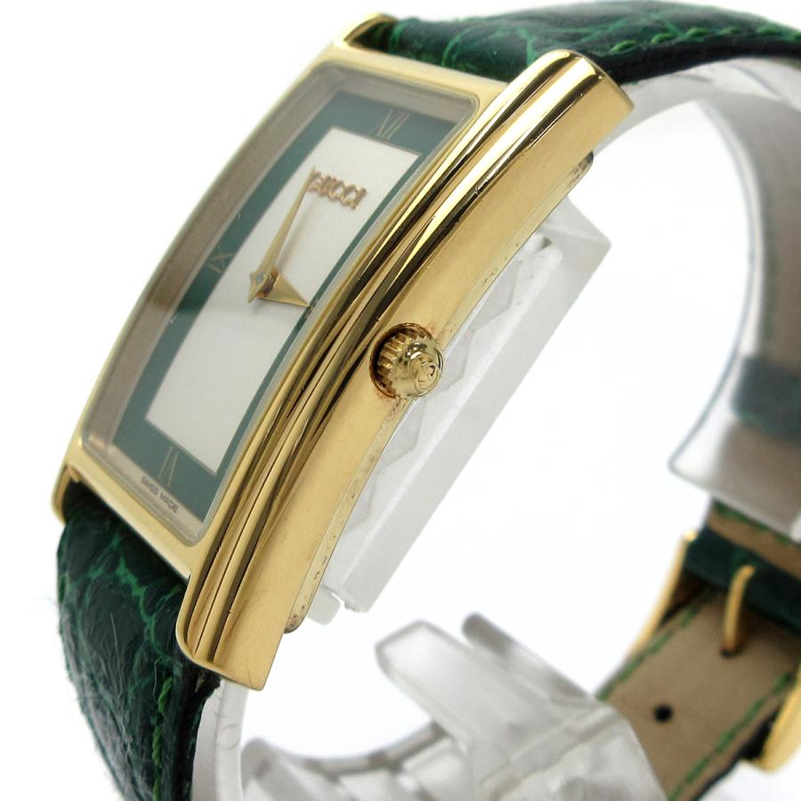 GUCCI 2600M 腕時計 GUCCI グッチ 時計 レクタンギュラー メンズ 緑 2600M クォーツ