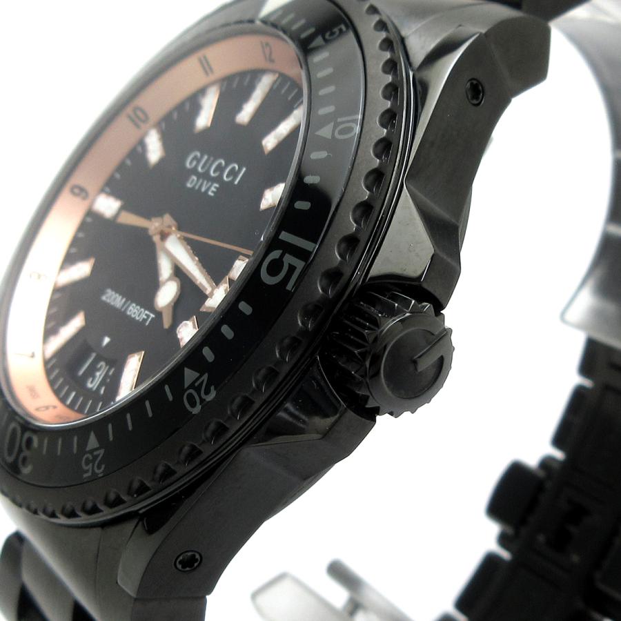 Gucci Dive グッチ 時計 GUCCI ダイヴ メンズ デイト 黒文字盤 136.2