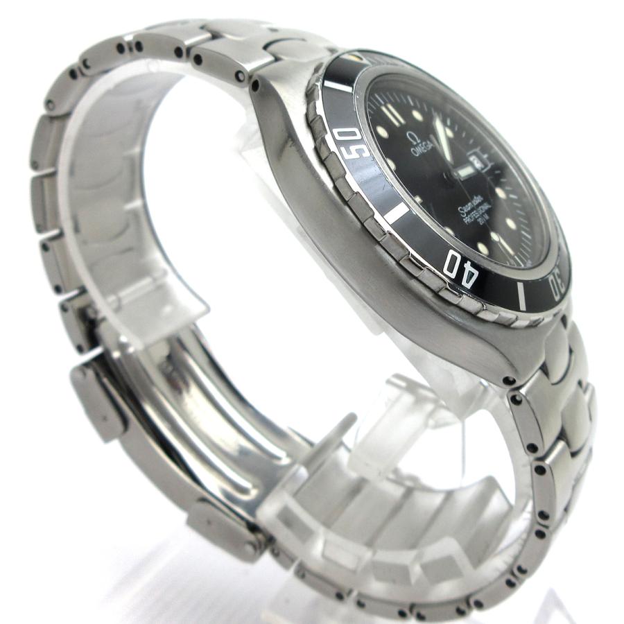 SEAMASTER オメガ 時計 OMEGA シーマスター デイト メンズ 黒文字盤