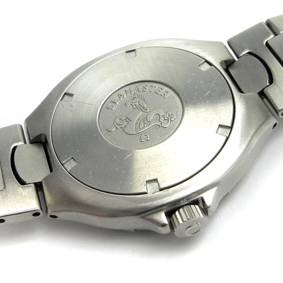 SEAMASTER オメガ 時計 OMEGA シーマスター デイト メンズ 黒文字盤
