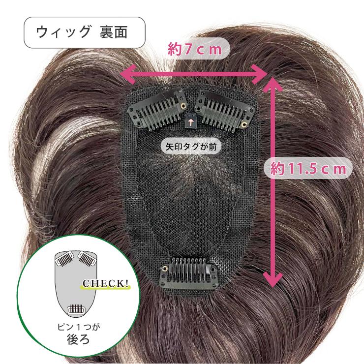 返品・色交換OK ふわっとトップ Web限定商品 部分ウィッグ頭頂部