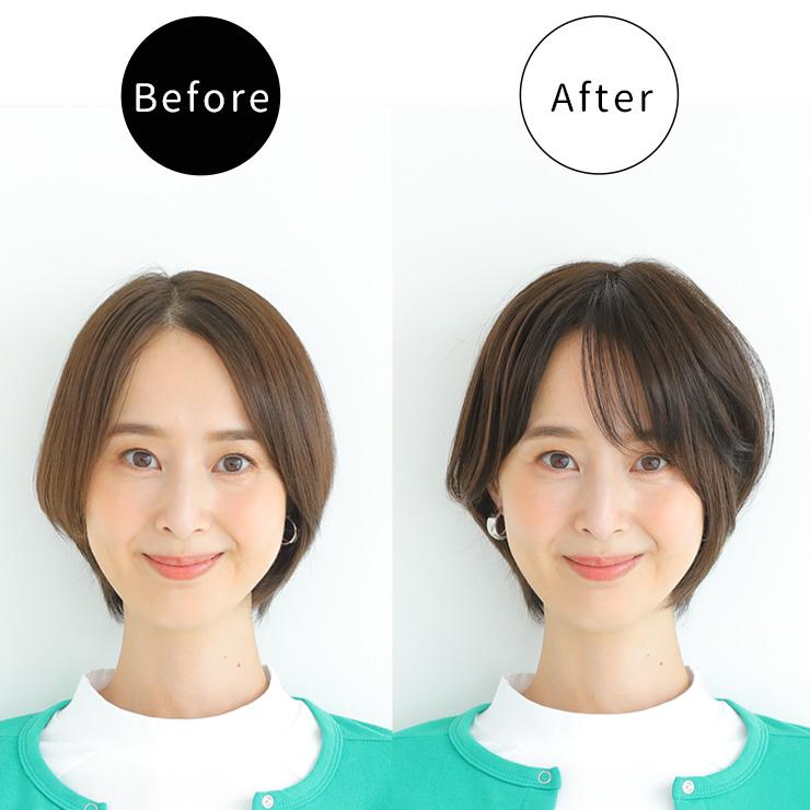 返品・色交換OK　ショート SSサイズ Web限定商品 ボリュームが増えない とけこみウィッグ 部分ウィッグ 白髪隠し 極薄ナチュラル バレないの画像