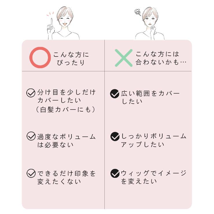 返品・色交換OK　ロング Sサイズ Web限定商品 ボリュームが増えない とけこみウィッグ 部分ウィッグ 白髪隠し 極薄ナチュラルの画像