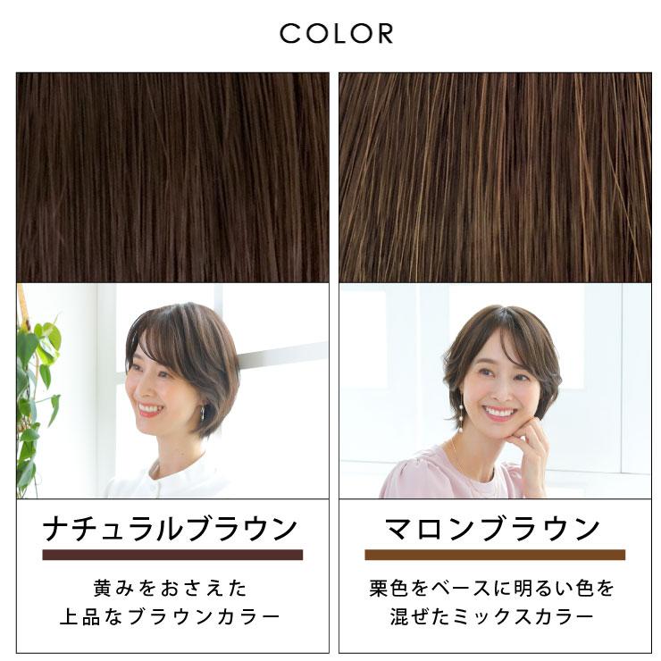 返品・色交換OK　ショート Sサイズ Web限定商品 ボリューム少しだけ とけこみウィッグ 部分ウィッグ 白髪隠し 極薄ナチュラルの画像