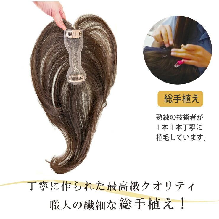 【2,000円クーポン】返品・色交換OK 分け目Lサイズ Web限定商品 部分ウィッグ 頭頂部 ヘアピース 女性用 カバー かつら 簡単 ボリュームアップ 40代 50代 60代の画像