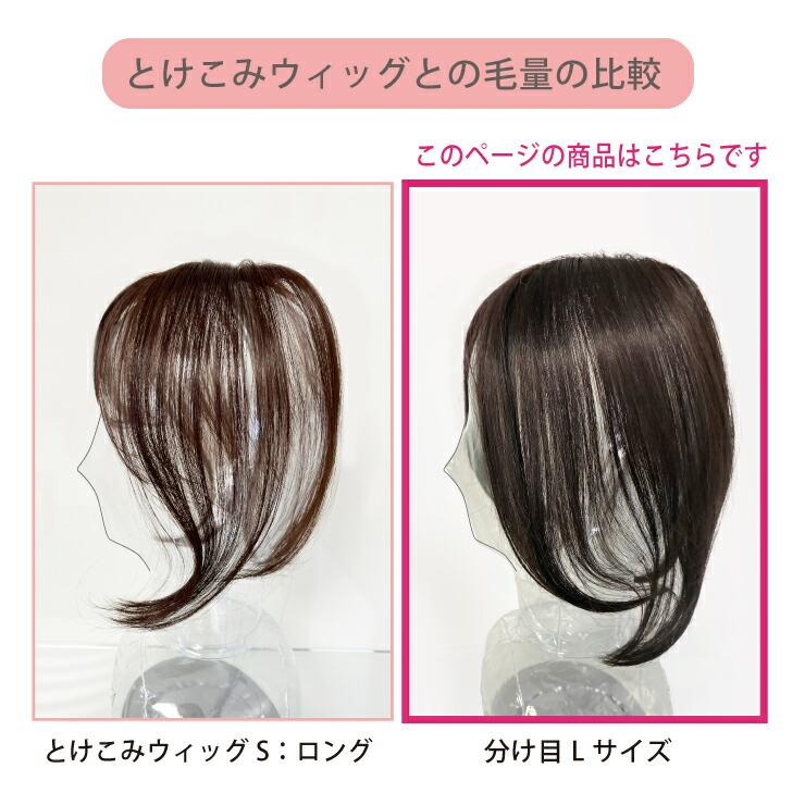 【2,000円クーポン】返品・色交換OK 分け目Lサイズ Web限定商品 部分ウィッグ 頭頂部 ヘアピース 女性用 カバー かつら 簡単 ボリュームアップ 40代 50代 60代の画像