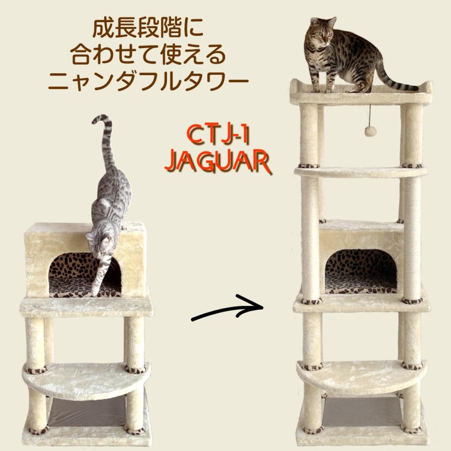 キャットタワー 据え置き シンプルなスリムデザインで 大型猫ちゃん
