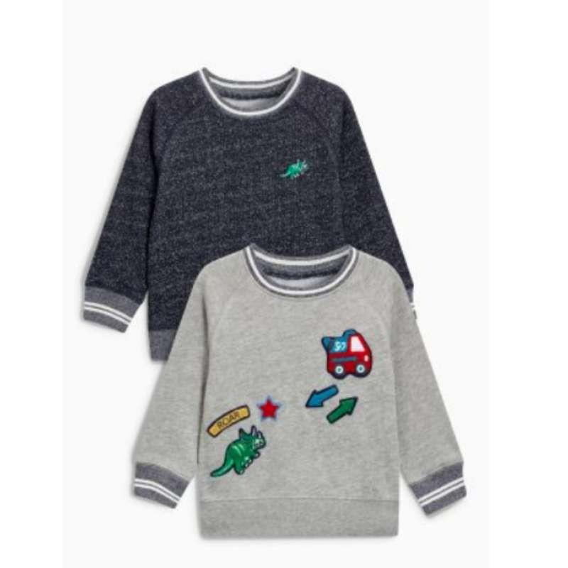 Next ネクストトレーナー キッズ 子供服 男の子 2歳 6歳 綿 長袖 自動車 恐竜 紺 グレー 90 95 100 110 1 プチソレイユ 通販 Yahoo ショッピング