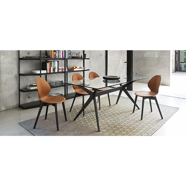 Calligaris カリガリス バジルチェア　レザー　再生革　本革　キャメル Calligaris BASIL / カリガリス バジル 再生皮革シート CS/1366