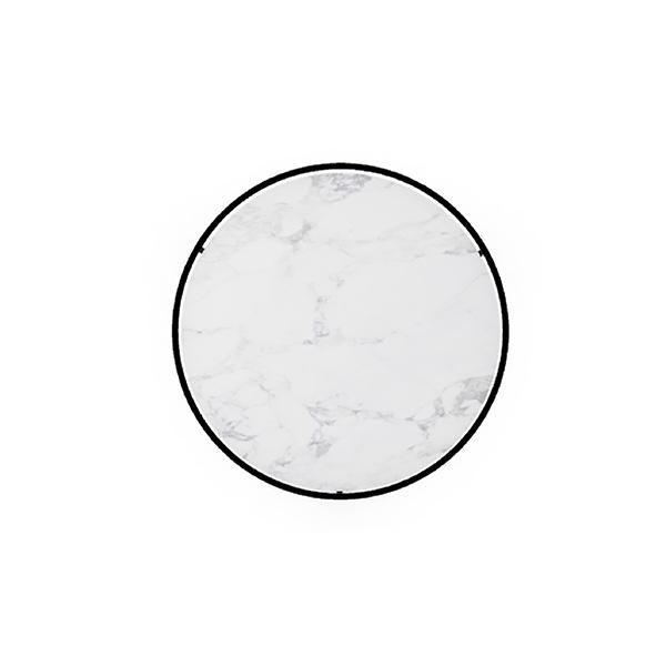 カリガリス　アトーロ　atollo　コーヒーテーブル 62.5×62.5×40cm ホワイトマーブル（セラミック）天板×マットブラック脚　送料無料_2