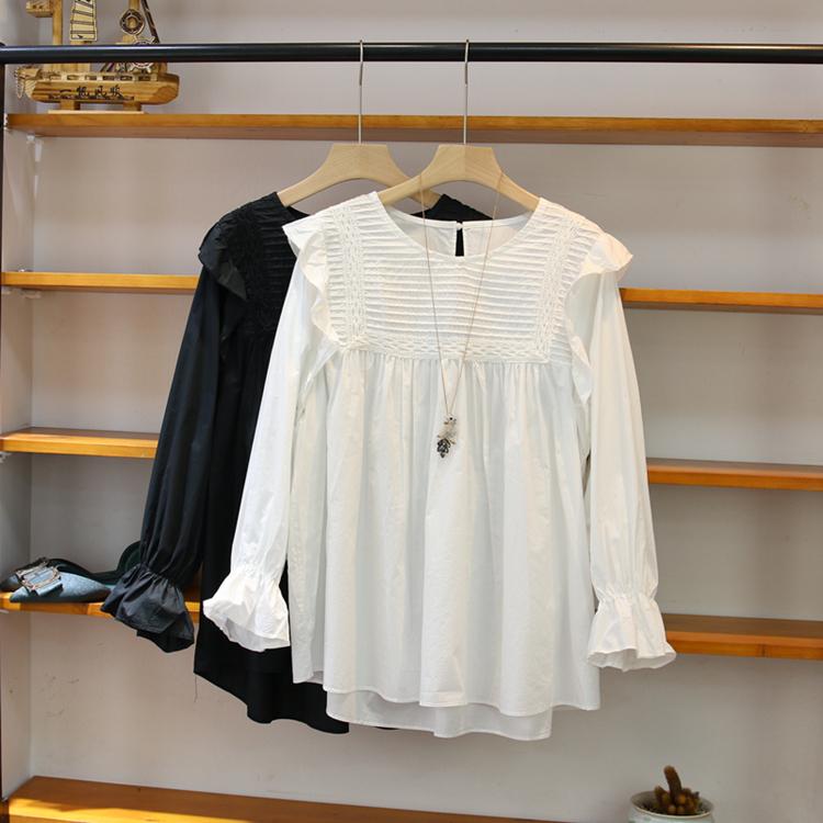 トップス シャツ ブラウス 白シャツ 白トップス 袖あり 長袖 ボリューム袖 Uネック ラウンドネック 襟なし フリル 透け感 シースルー 薄手 0 かわいい Yk8rqlthqp Www Liquidworks Com Br