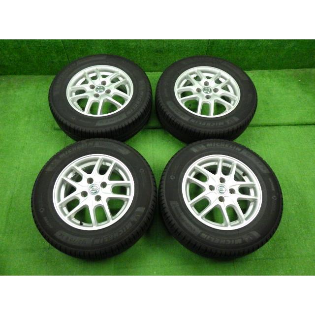 中古 ノート　E12　純正アルミ　タイヤセット　14×5.5j　+40　4穴　PCD100　185-70R14ミシュラン夏タイヤ付　8178 | ノート
