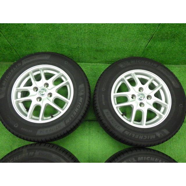 中古 ノート　E12　純正アルミ　タイヤセット　14×5.5j　+40　4穴　PCD100　185-70R14ミシュラン夏タイヤ付　8178 | ノート | 01