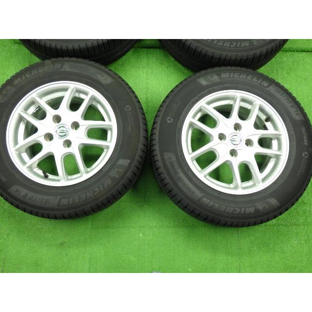 中古 ノート　E12　純正アルミ　タイヤセット　14×5.5j　+40　4穴　PCD100　185-70R14ミシュラン夏タイヤ付　8178 | ノート | 02