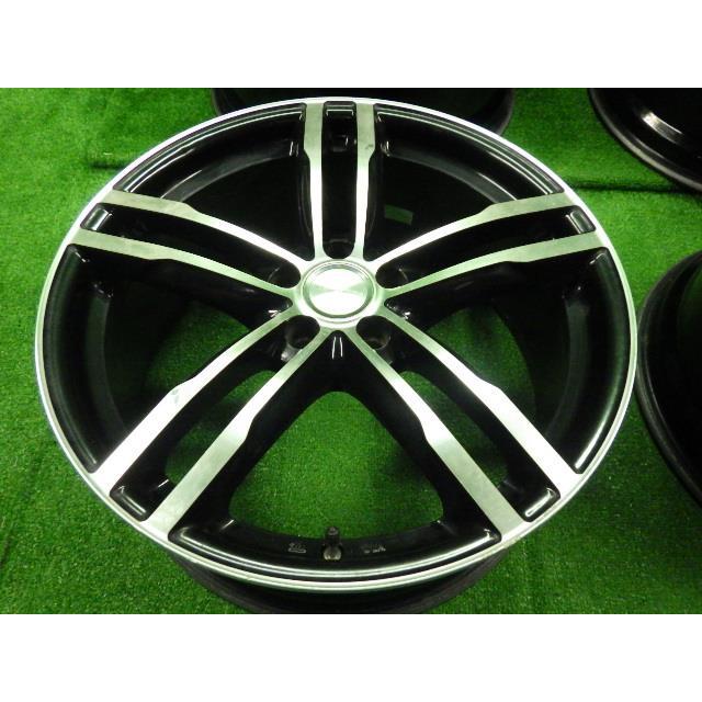中古 社外アルミホイール4本セット 18インチ 7.5J +48 5穴 PCD100 ハブ 