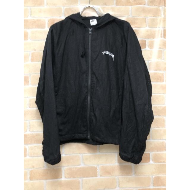 中古】 STUSSY×NIKE ステューシー LINEN JACKET FZ5751-010 ブラック M