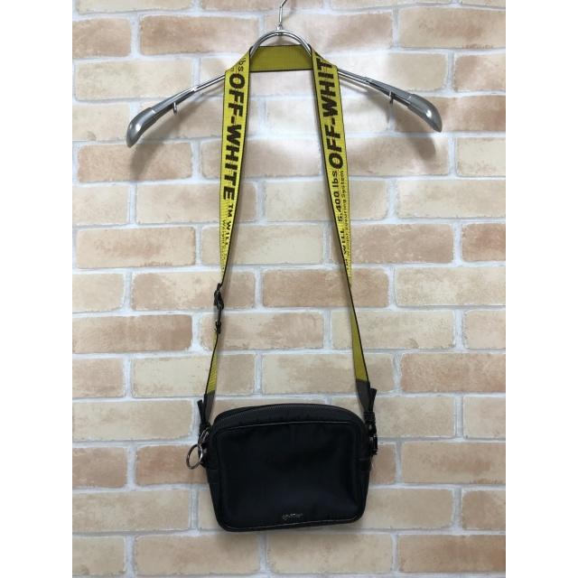 中古】 OFF-WHITE オフホワイト CROSSBODY ショルダーバッグ ブラック 