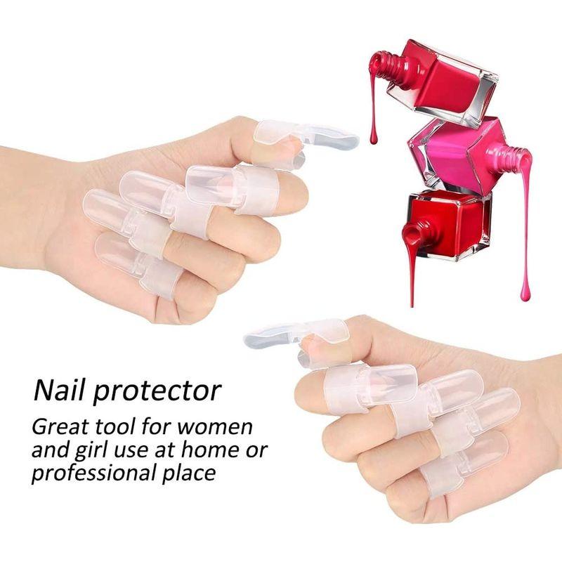 ネイルガード ネイルカバー ネイルプロテクターチップ 保護クリップ 10本 調整可能 爪を保護 繰り返し使用可能 女性 フィンガーネイルアー