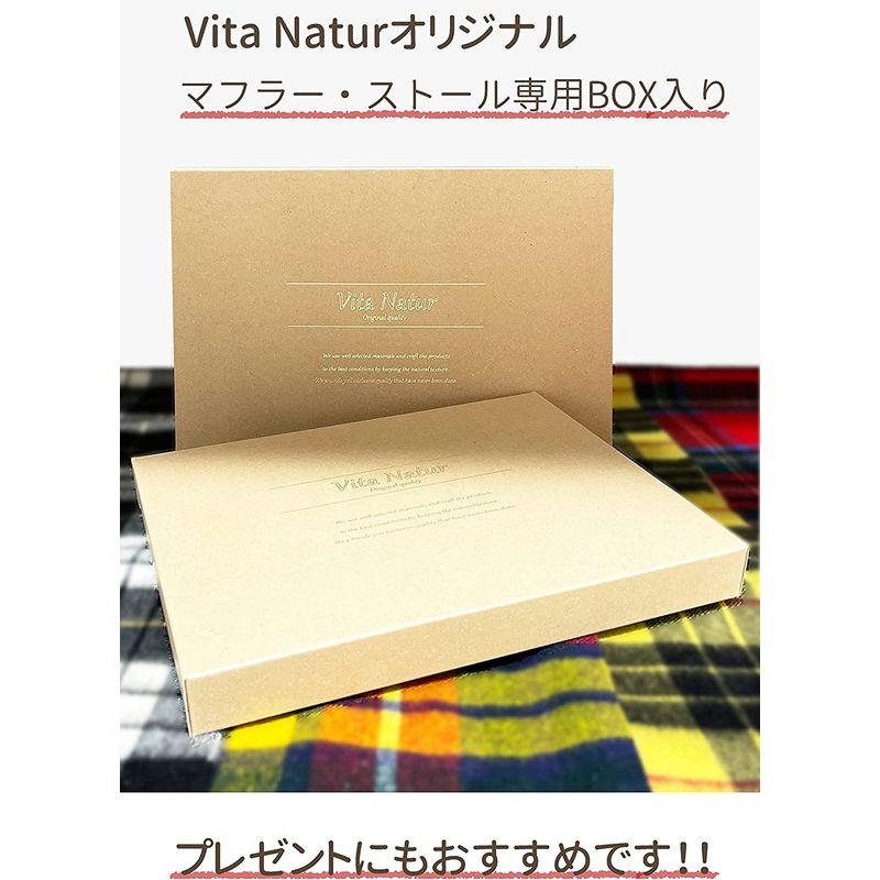 Vita Natur 極上カシミヤ100％ マフラーレディースメンズ共用大判35cm
