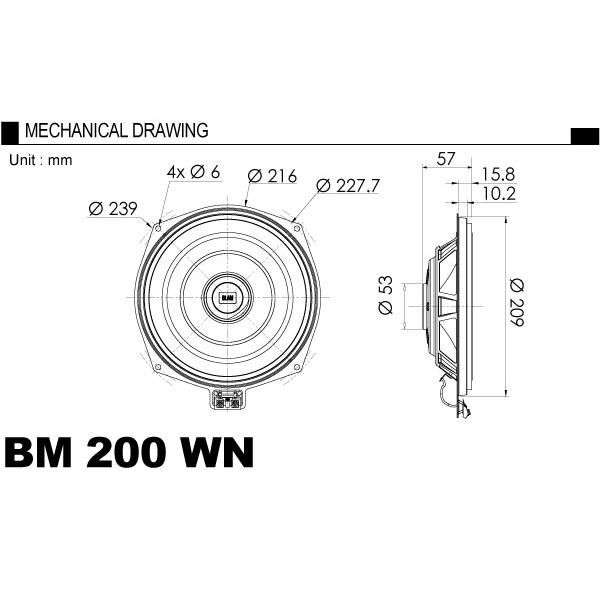 BLAM ブラム BM 200 WN（RELAXシリーズ BMW専用スピーカー