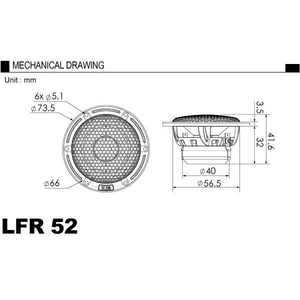 BLAM ブラム LFR 52（LIVEシリーズスピーカー） 50mm フルレンジ