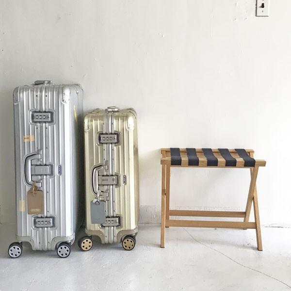 ＜ナチュラル＞国産５本ベルトの木製ラゲージラック・バゲッジラック　 | 