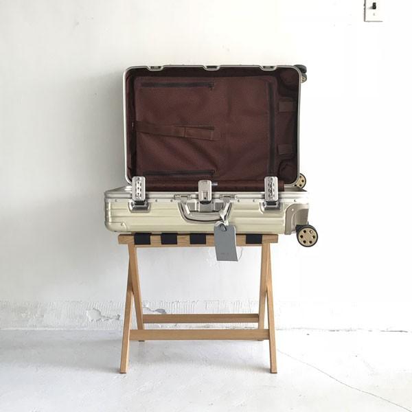 ＜ナチュラル＞国産５本ベルトの木製ラゲージラック・バゲッジラック　 |  | 06