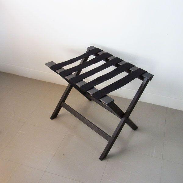 ＜ダークブラウン＞５本ベルトのバゲージラック・バゲッジスタンド　国産 |  | 02