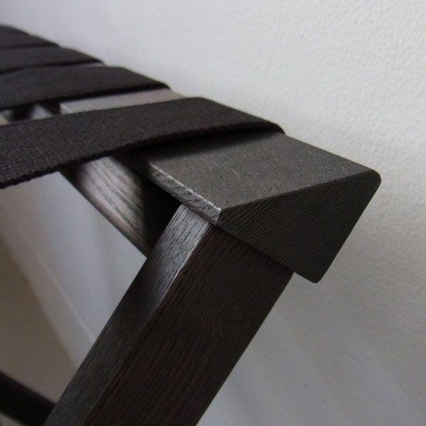 ＜ダークブラウン＞５本ベルトのバゲージラック・バゲッジスタンド　国産 |  | 03