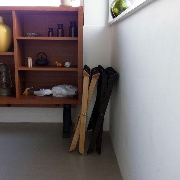 ＜ダークブラウン＞５本ベルトのバゲージラック・バゲッジスタンド　国産 |  | 04