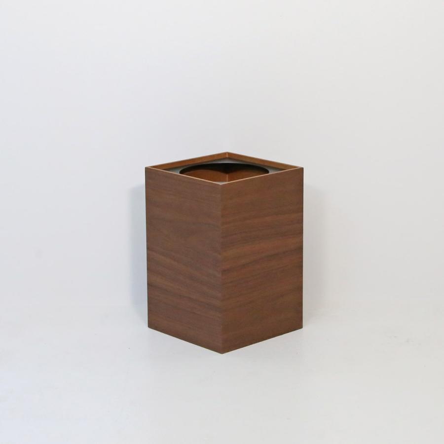 【ウォールナット/S】木製ダストボックス(上フタリング式)　ENSO | 