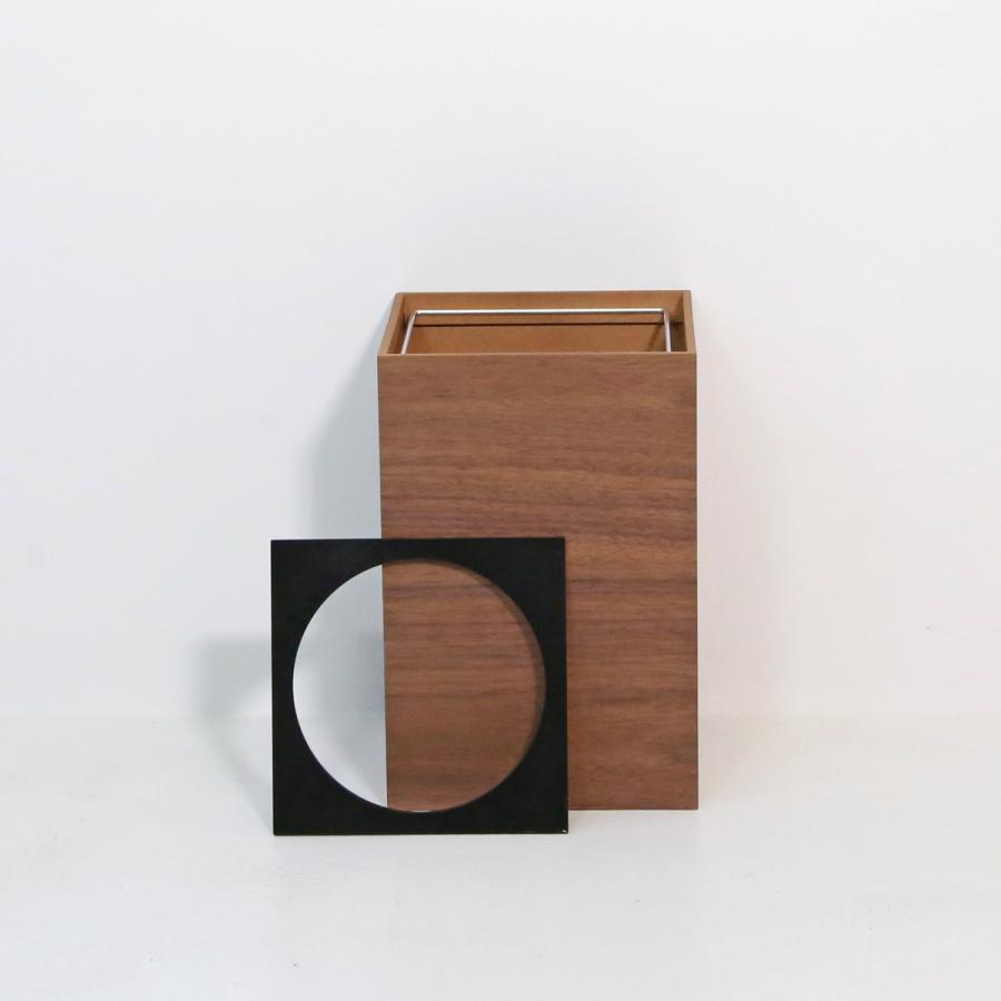 【ウォールナット/S】木製ダストボックス(上フタリング式)　ENSO |  | 02