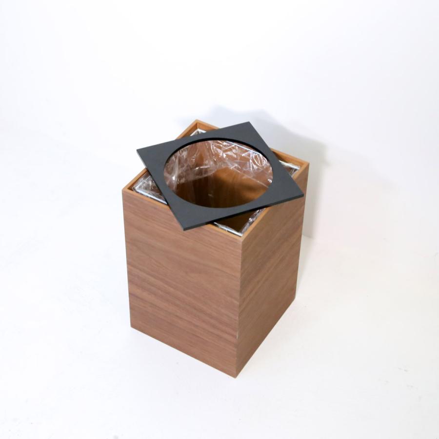 【ウォールナット/S】木製ダストボックス(上フタリング式)　ENSO |  | 03