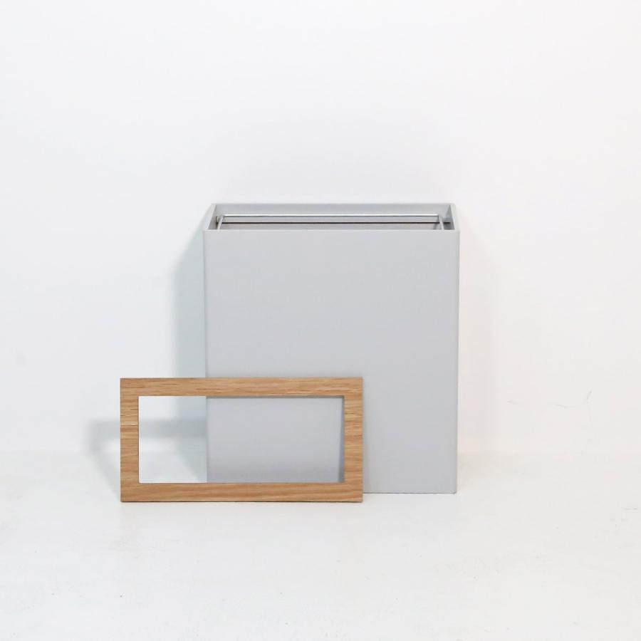 スマートダストボックス角Ｒ　ライトグレー×オーク |  | 04