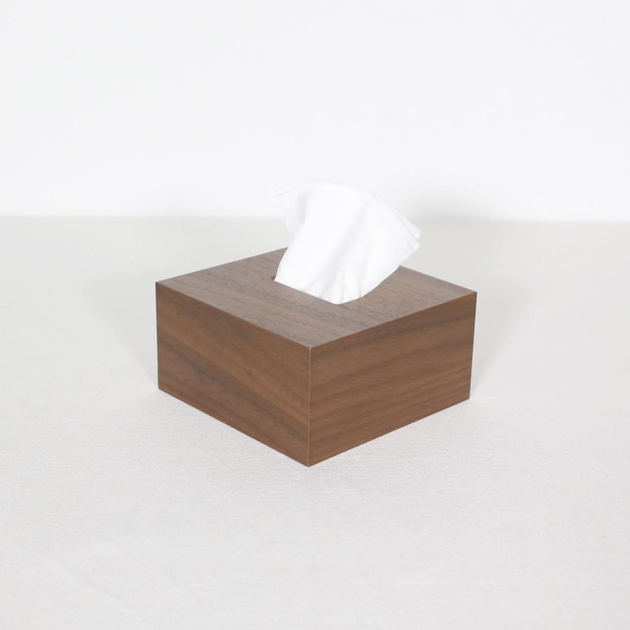 ＜ハーフ/ウォールナット/スライド式＞木製 ティッシュボックス | 