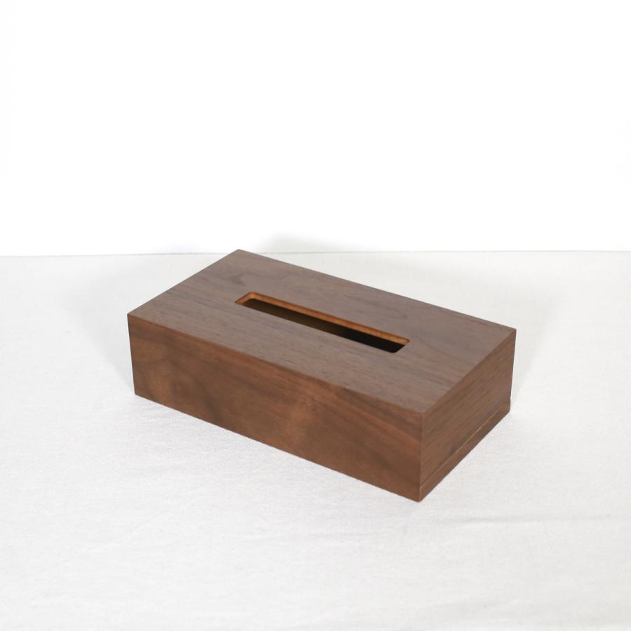 ＜レギュラー/ウォールナット/スライド式＞木製ティッシュボックス | 
