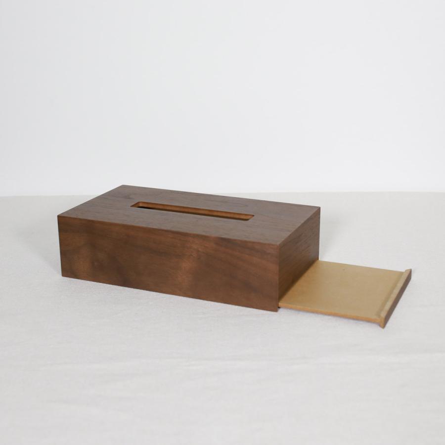 ＜レギュラー/ウォールナット/スライド式＞木製ティッシュボックス |  | 02