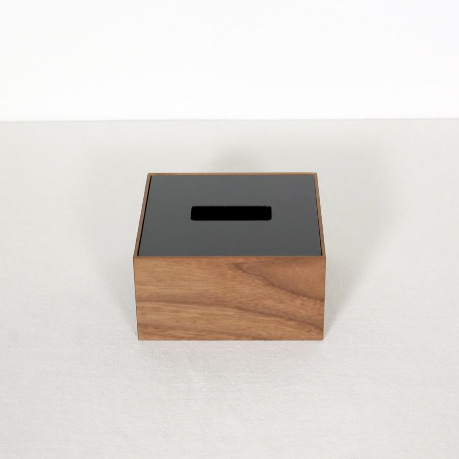 ウォールナット　ティッシュボックス ハーフ/ウォールナット黒/上フタ式＞木製ティッシュボックス : HOTELS